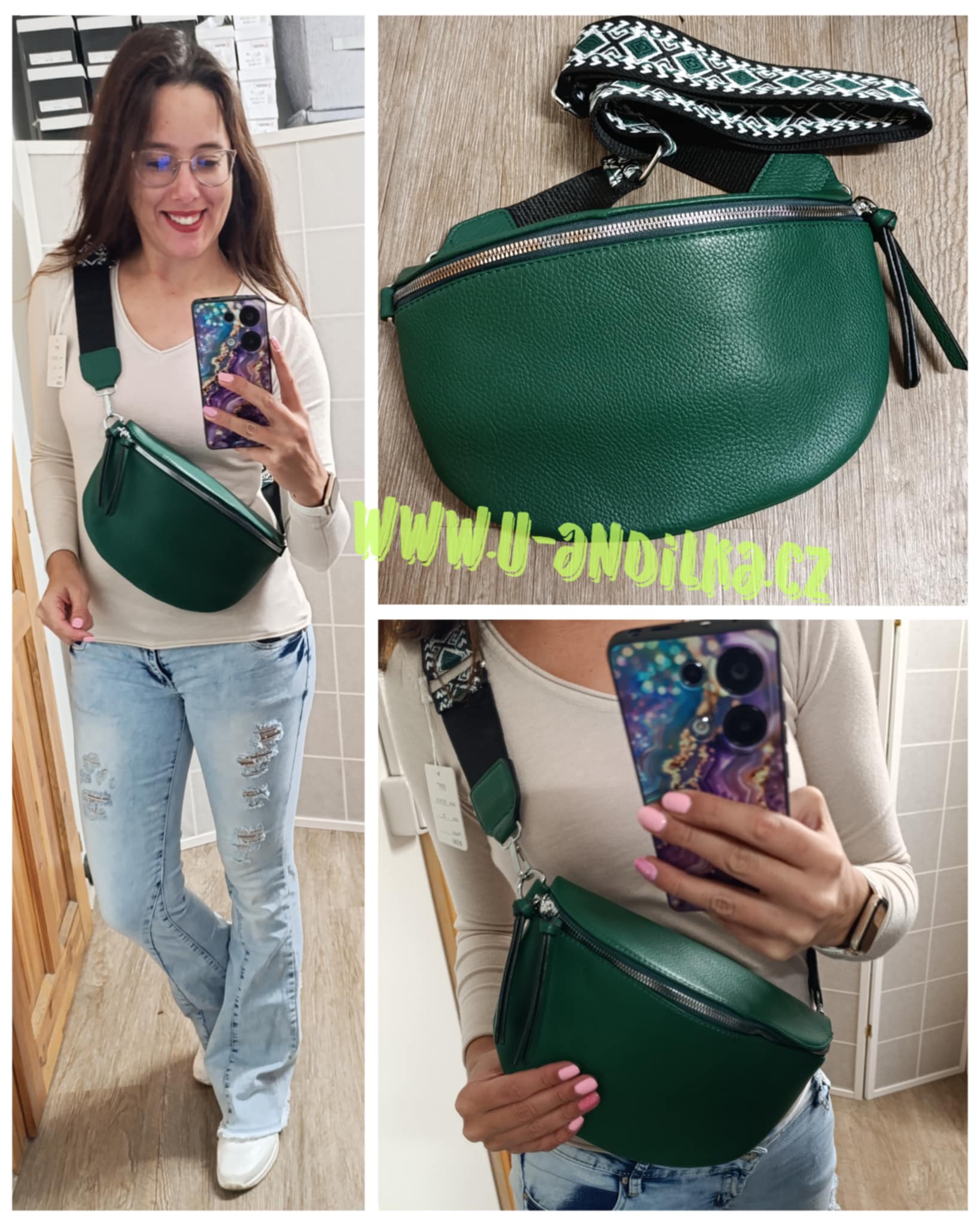 Obrázek Luxusní crossbody Green bottle
