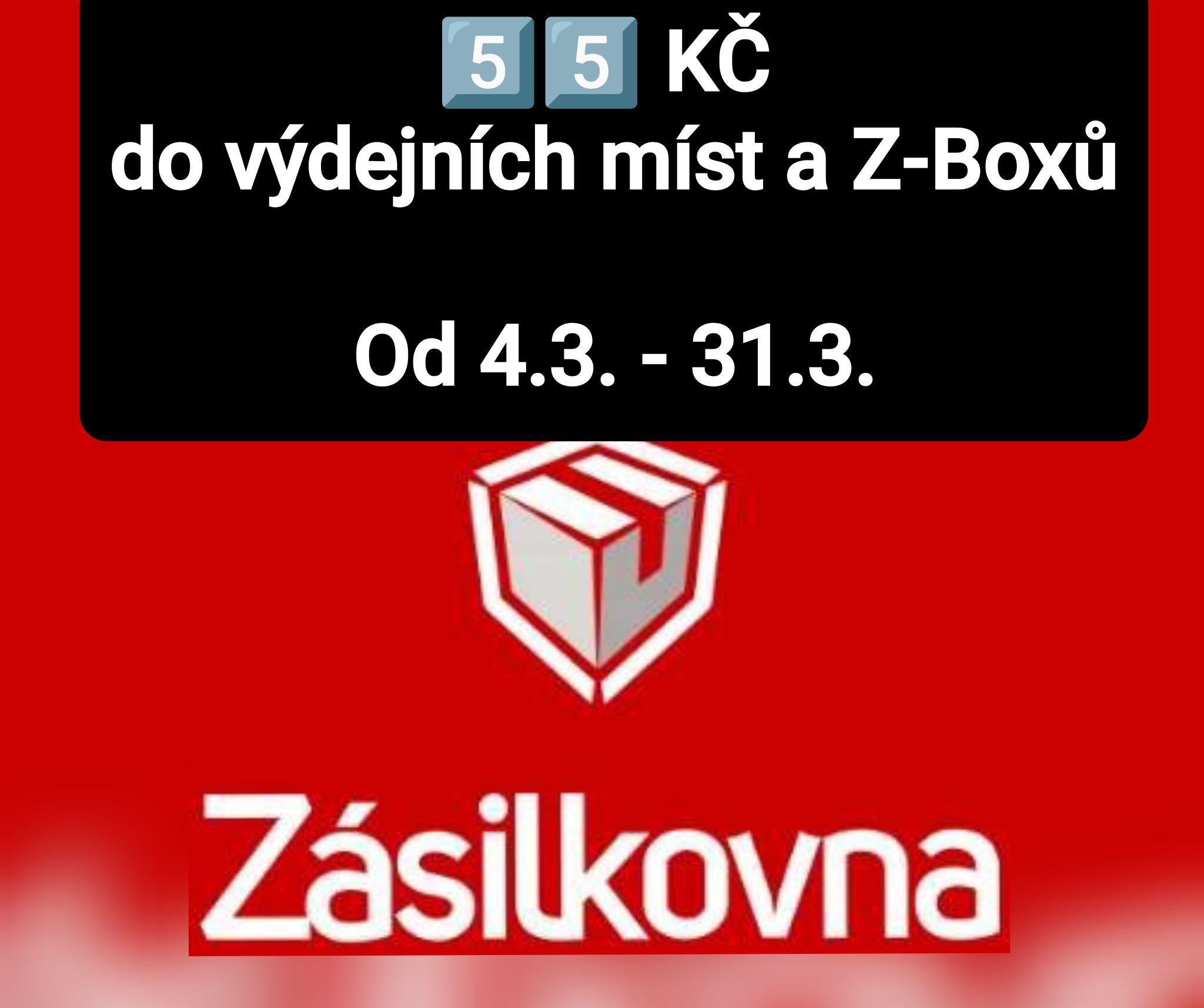 ZÁSILKOVNA ZA 55KČ