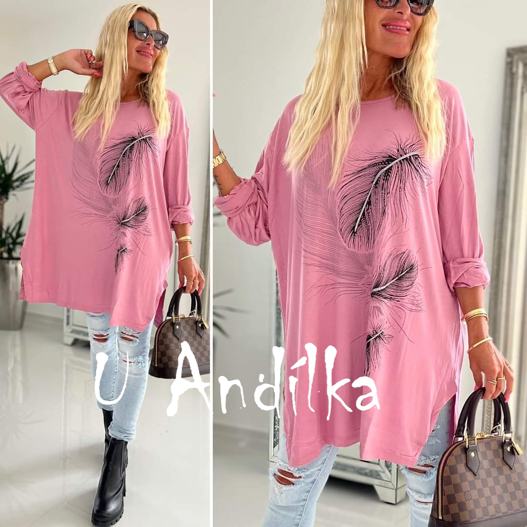 Obrázek Luxusní tunika Pírka Plus Size
